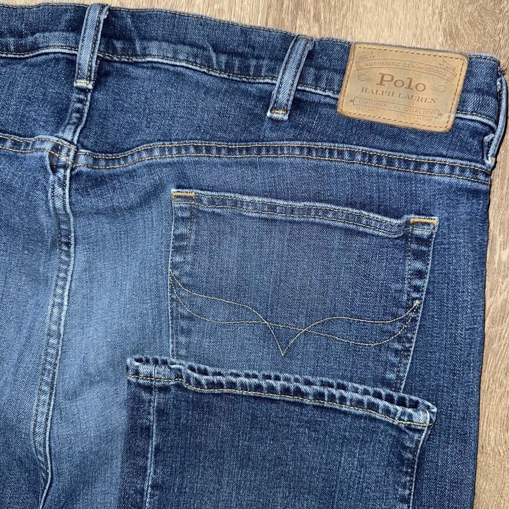 Polo Ralph Lauren The Prospect Straight Jeans Men's 44x30 Dark Blue Wash Stretch